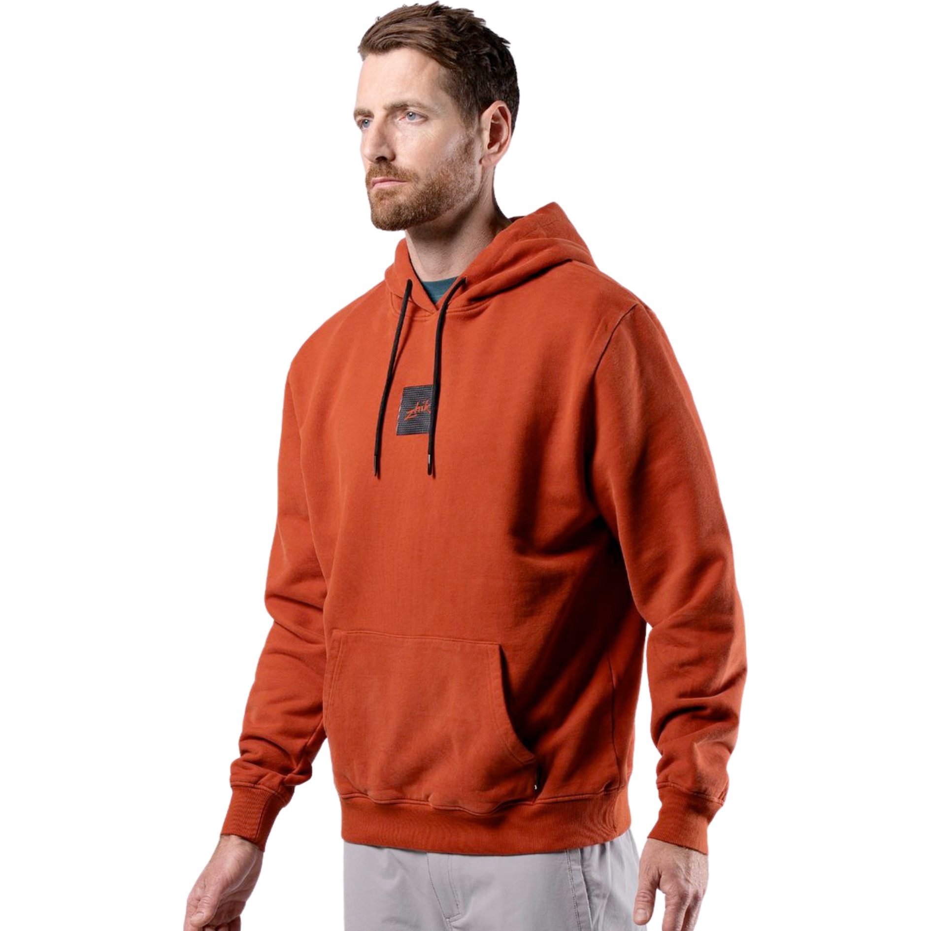 2026 Zhik Mens Carbon Hoodie HDI-0022-M - Red Earth